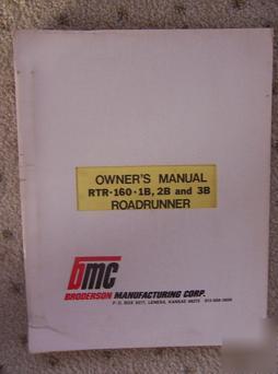 1980 bmc roadrunner crane rtr-160-1B 2B 3B manual h