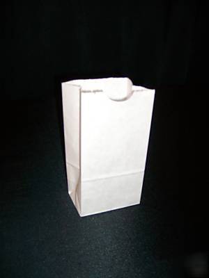 300 white paper lunch bags sacks 9X5 (sos 4LBS)