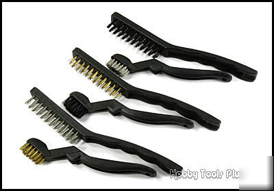 6PC wire brush steel/ brass/ nylon detail set