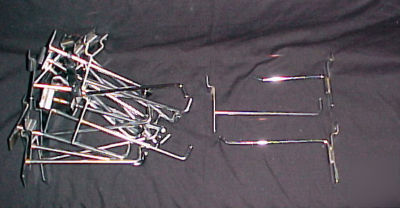 Chrome steel slatwall hooks assortment qty 28 ec 