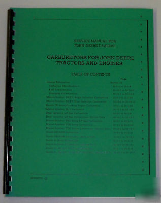 John deere carburetor service manual all 2-cylinders