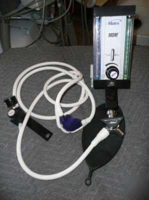  dental matrx mdm nitrous oxide/oxygen flowmeter 
