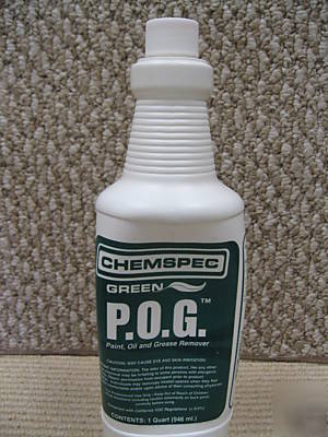 Green p.o.g. remover qt chemspec carpet cleaning/supply