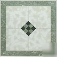 Misc green diamond vinyl floor tile ele-1407-3L