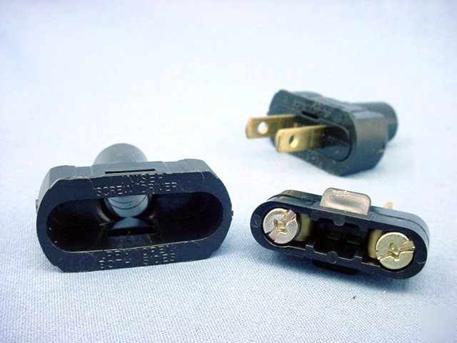 New lot 10 leviton black ez grip plugs 1-15 15A 125V