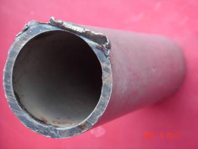Titanium tube pipe 53.6 mm od 45.7 mm id 18.3 cm long