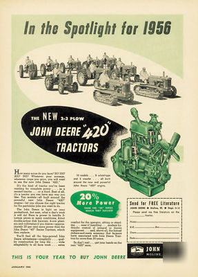 1956 john deere 420-u tractor ie- 420 430 320 40 m h