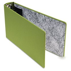 New green canvas legal 3-ring binder for 8-1/2 x 14 ...