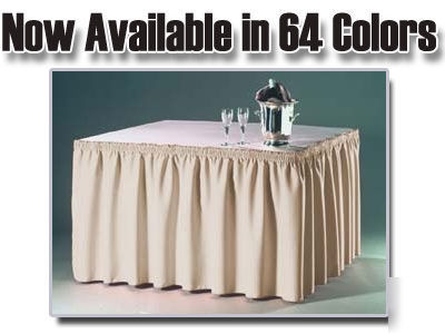 Poly premier 14' table skirt, white & 63 other colors
