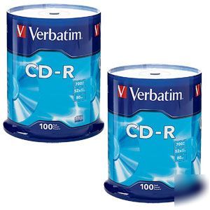 Verbatim 94554KIT -two 100PK cdr 700MB 52X 8