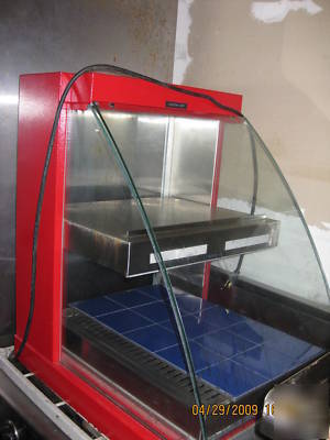 Hatco glo-ray heated display cabinet/merchandiser- red