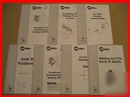 New lot of 7 welding guides by miller (brand ), arc mig
