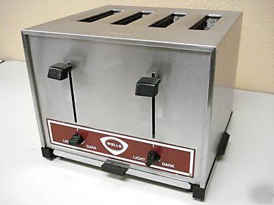 Toaster - 4 slice wells pop up comercial nsf