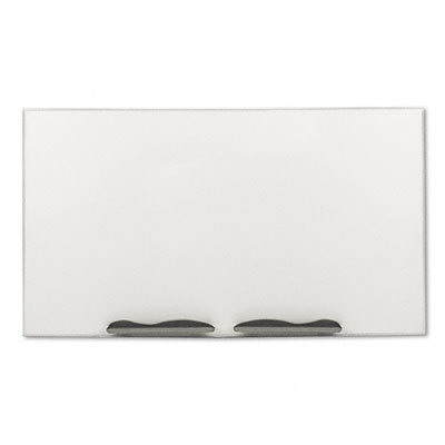 Ultra-trim mag board dry erase porcn steel white/silvr
