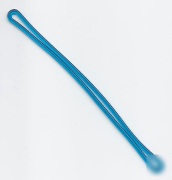 Electric blue luggage tag loops for laminating pouches