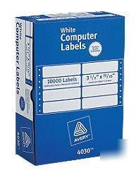Avery continuous form permanent adhesive labels 04030