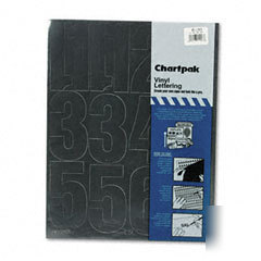 Chartpak vinyl numbers, 4 , black, sold as 1 pack 01193