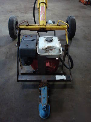 Compac post hole digger towable fence post honda