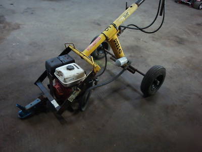 Compac post hole digger towable fence post honda