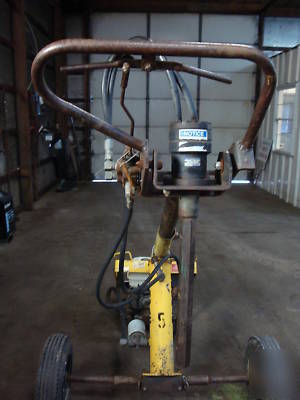 Compac post hole digger towable fence post honda