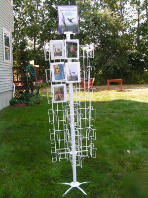 New greeting card display 72 pkt rack v spinner 5X7 