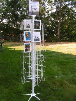 New greeting card display 72 pkt rack v spinner 5X7 