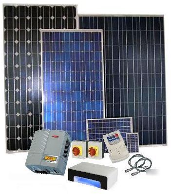 Solar panel kits: complete 600 watt grid tied system 