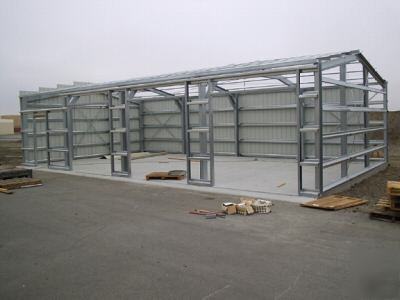Steel metal 3-car garage shop building kit 1008 sq ft
