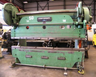 10' x 135 ton cincinnati mechanical press brake '57