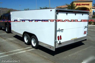 New 2010 enclosed lowrider car quad toy hauler trailer