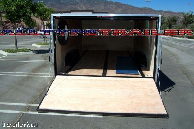 New 2010 enclosed lowrider car quad toy hauler trailer