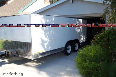 New 2010 enclosed lowrider car quad toy hauler trailer