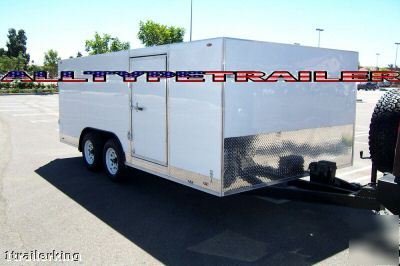 New 2010 enclosed lowrider car quad toy hauler trailer