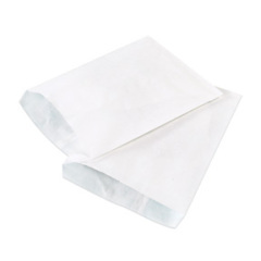Shoplet select white flat merchandise bags 6 14 x 9 14