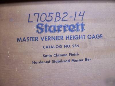 Starrett no. 254, 25 inch, master vernier height gage