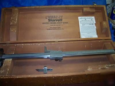 Starrett no. 254, 25 inch, master vernier height gage