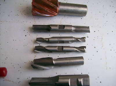 12 peice lot high speed steel end mills 