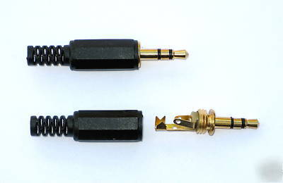 2 x 3.5MM to stereo jack plug audio solder connectors