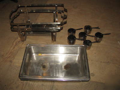 Chafers with pans lot of 3