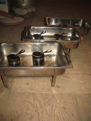 Chafers with pans lot of 3