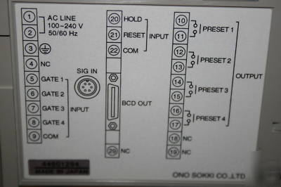 New ono sokki digital gauge comparator dg-4280 bnib