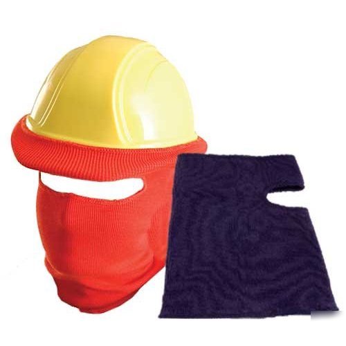 Occunomix full-face knitted tube hard hat liner-navy