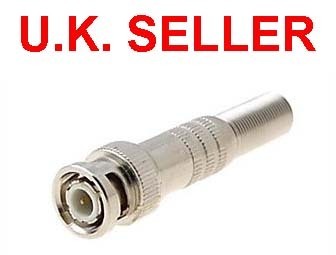 4 x bnc connector screw on type cctv camera cable dvr