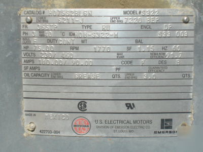 Goulds 75HP fresh water well pump