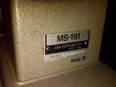 Juki industrial 2 needle chainstitch machine ms-191
