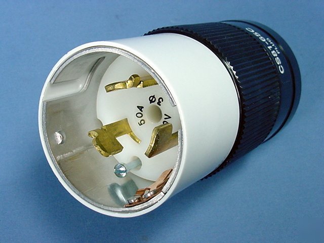 Leviton california style twist locking plug 50A 480V 3Ã¸