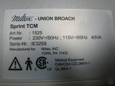 Miltex sprint tcm ii sybron endo electric motor system