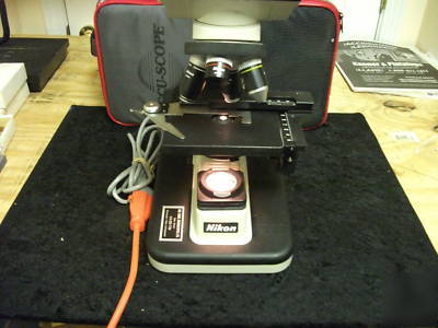 Nikon YS2-t microscope w/ case and multiple slides