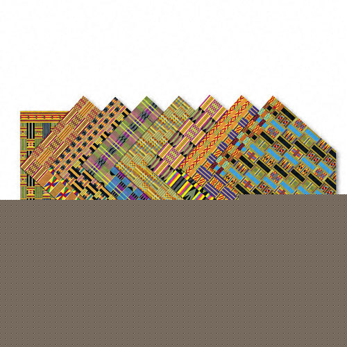 Roylco 15273 african textile paper (6 packs ship )