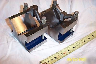 2 large taft peirce precision v blocks machinist tool